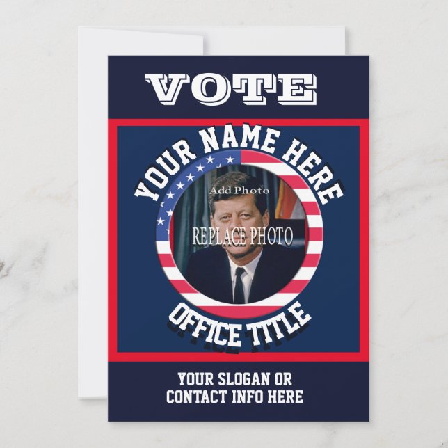 Invitation Modèle de campagne politique personnalisé (Devant)