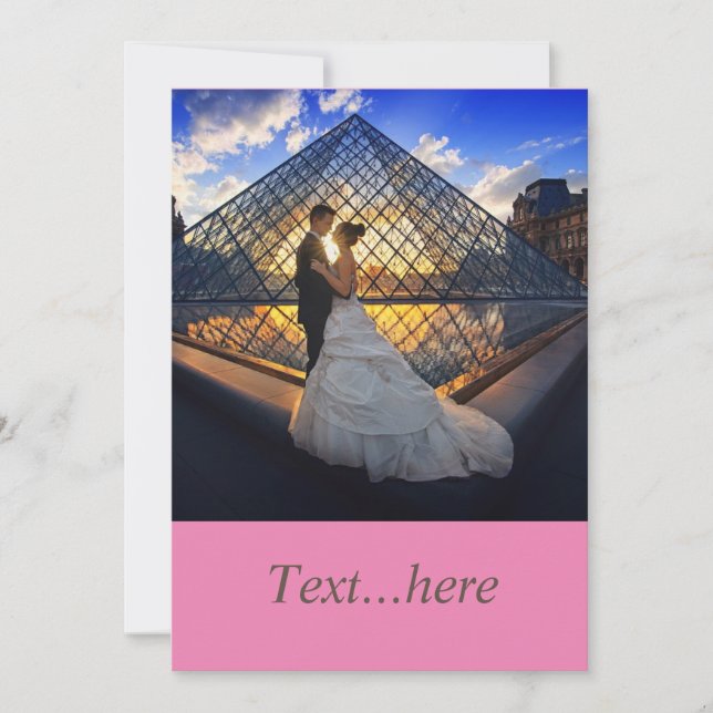 Invitation Modèle de carton d'invitation de mariage (Devant)