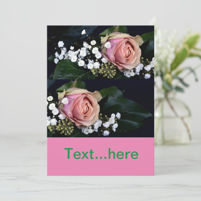 Invitation Modèle de carton d'invitation de mariage (Debout devant)