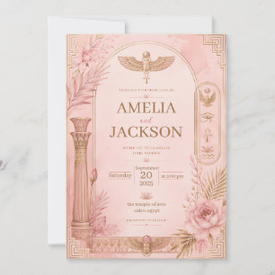 Invitation Modèle de carton d'invitation de mariage égyptien,
