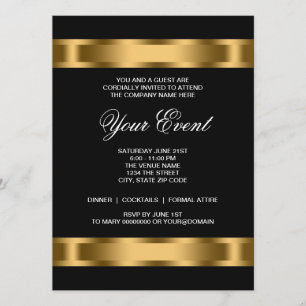 Invitation Modèle de carton d'invitation pour soirée d'entrep