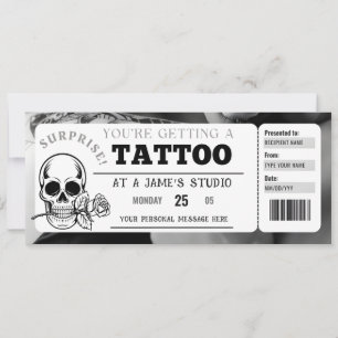 Invitation Modèle de certificat cadeau pour un tatouage perso