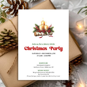 Invitation Modèle de décoration de Noël stylé pour fête