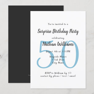 Invitation Modèle de fête d'anniversaire surprise