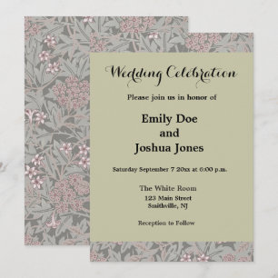 Invitation Modèle de fleur de jasmin de William Morris
