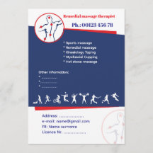 Modèle de flyer pour massage de rééducation