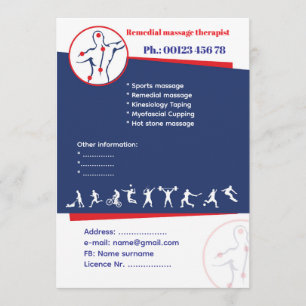 Invitation Modèle de flyer pour massage de rééducation