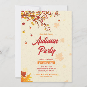Invitation Modèle de la circulaire Automne / Automne