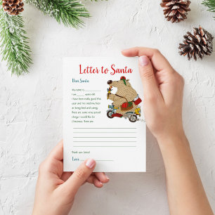Invitation Modèle de lettre de Noël pour le Père Noël Ours