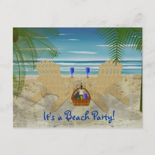 Invitation Modèle de l'invitation de Beach Party