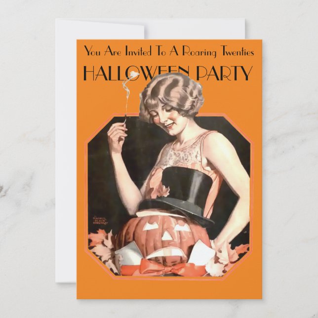 Invitation Modèle de l'invitation de la fête d'Halloween des  (Devant)