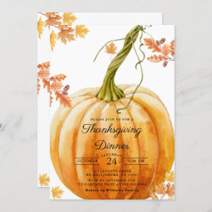 Invitation Modèle de l'invitation de Thanksgiving