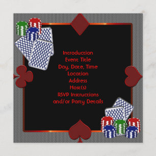 Invitation Modèle de l'invitation du Poker Party