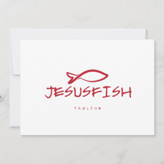 Invitation modèle de logo Poisson JÉSUS