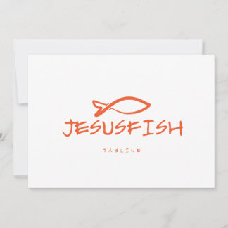 Invitation modèle de logo Poisson JÉSUS