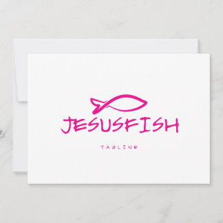 Invitation modèle de logo Poisson JÉSUS