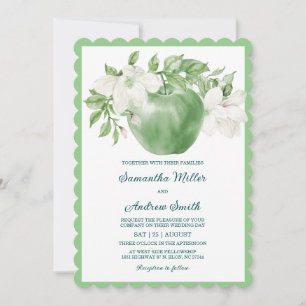 Invitation Modèle de mariage de pomme verte imprimable