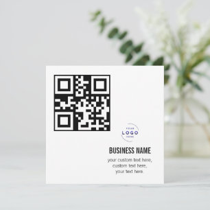 Invitation Modèle de nom de logo d'entreprise de code QR pers