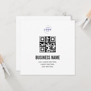 Invitation Modèle de nom de logo d'entreprise de code QR pers