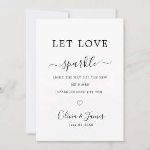Invitation Modèle de panneau de départ de mariage avec cierge