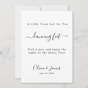 Invitation Modèle de panneau de mariage pour pieds dansants,