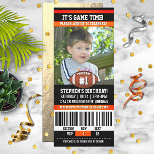 Invitation Modèle de photo d'anniversaire de football