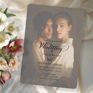 Invitation Modèle de photo de mariage pour deux mariées