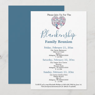 Invitation Modèle de réunion de famille d'arbre en forme de c