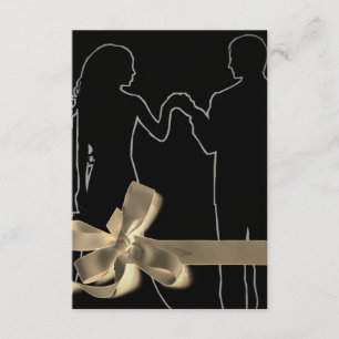 Invitation Modèle de silhouette de mariés noir haute définiti