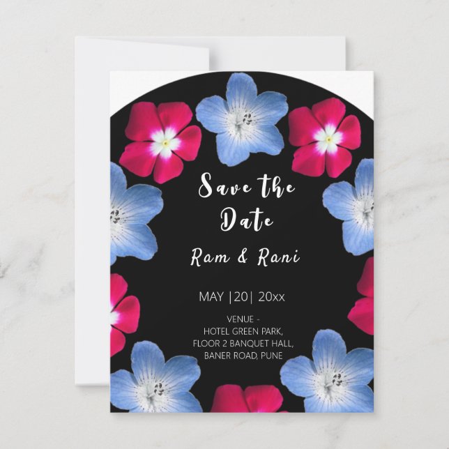 Invitation Modèle de variété noir (Devant)