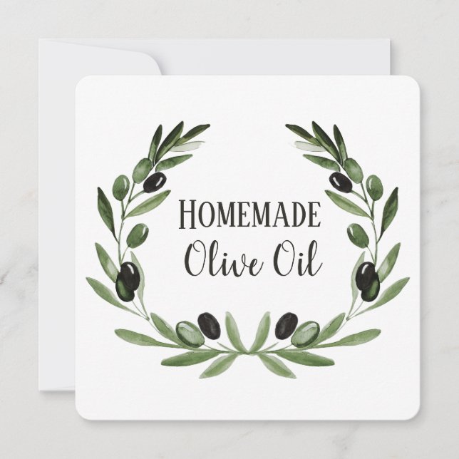Invitation Modèle d'emballage de bouteilles d'huile d'olive É (Devant)