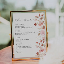 Invitation Modèle des signes du menu de la barre de Mariage r