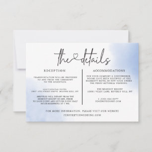 Invitation Modèle d'informations sur les détails de mariage à