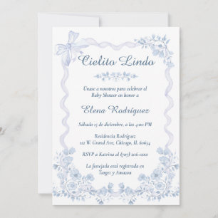 Invitation Modèle d'invitation à une baby shower Cielito Lind