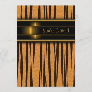 Invitation Modèle d'invitation à une fête au thème Tigre