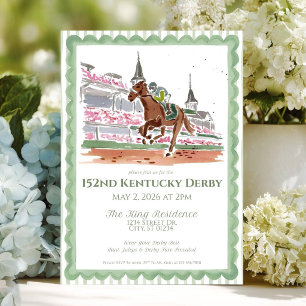 Invitation Modèle d'invitation à une fête du Kentucky Derby  