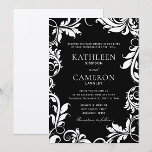 Invitation Modèle d'invitation aux feuilles majestueuses No