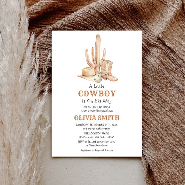 Invitation Modèle d'invitation Baby shower Cowboy (Créateur téléchargé)