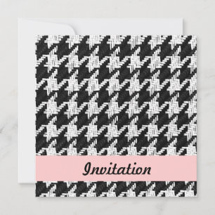 Invitation modèle d'invitation de Houndstooth