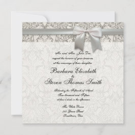 Invitation Modèle d'invitation de mariage à la dentelle ancie