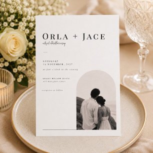 Invitation Modèle d'invitation de mariage avec photo d'arche