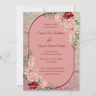 Invitation Modèle d'invitation de mariage élégant