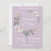 Modèle d'invitation de mariage - Modifiable et imp