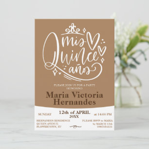 Invitation Modèle d'invitation de Quinceañera
