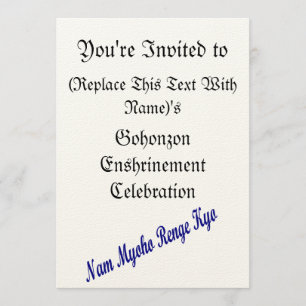 Invitation Modèle d'invitation d'enchâssement de SGI Gohonzon