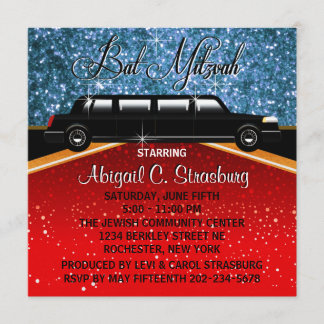 Invitation Modèle d'invitation Glitz Glamor Limo