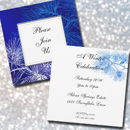 Invitation Modèle d'invitation personnalisé de pin bleu et bl