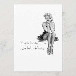 Invitation Modèle d'invitation Retro Bachelor Party