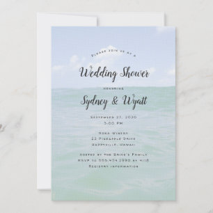 Invitation Modèle d'invitation Wedding shower Ocean Horizon