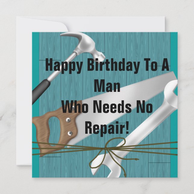 Invitation MODÈLE d'invitations des outils des hommes (Devant)